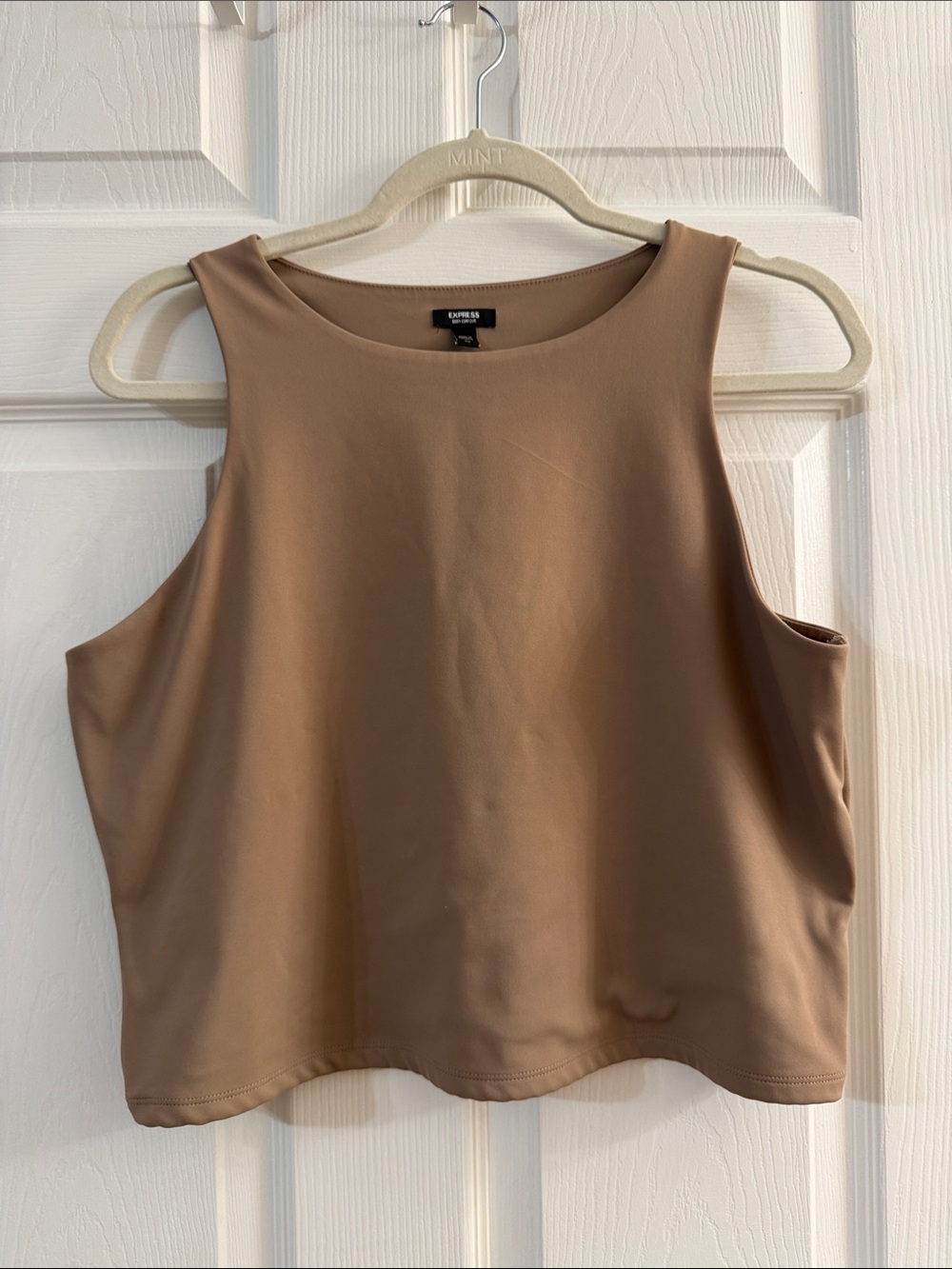 Express Women's Taupe Crop Tank Top
